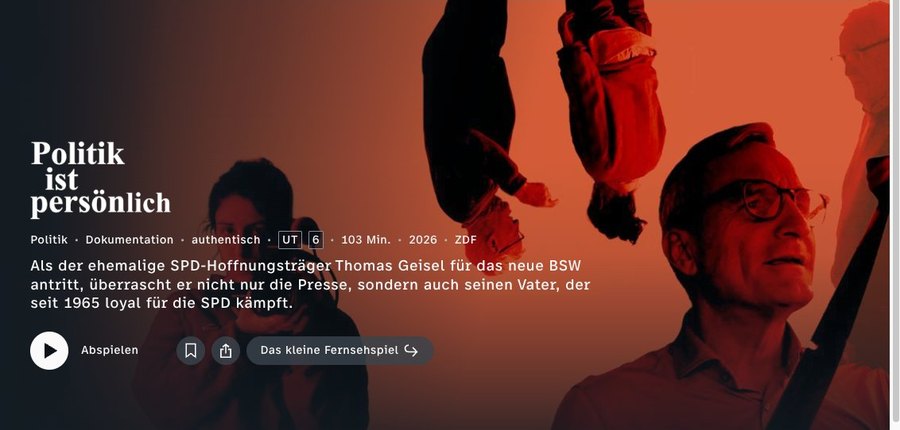 Politik ist persönlich in der ZDF-Mediathek